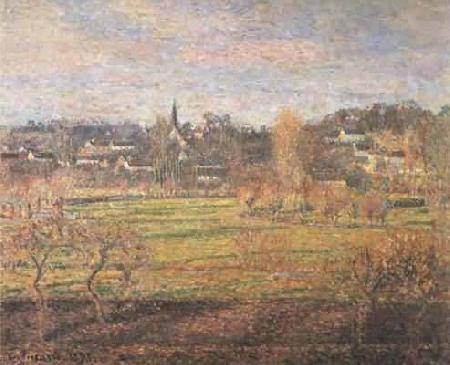 Camille Pissarro February-Sunrise-Bagincourt Norge oil painting art